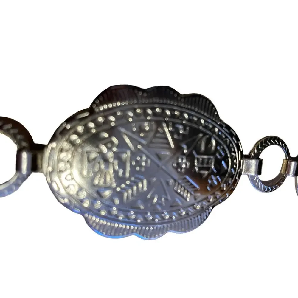 Women's Silver Metal Fashion Belt 26-32